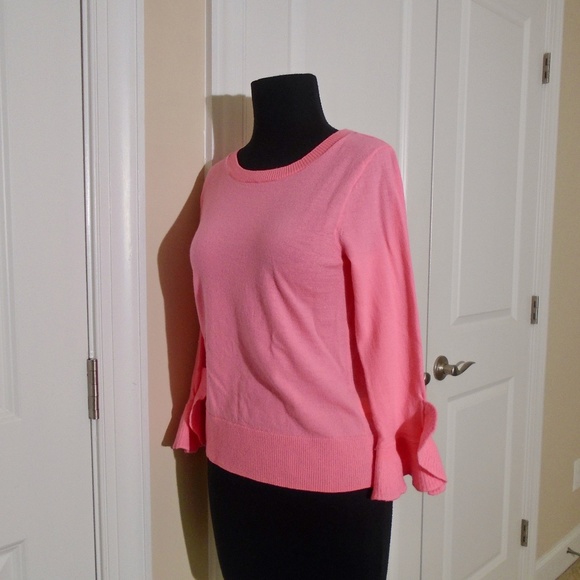 J CREW Crewneck Ruffle Sleeve Sweater XS - Picture 3 of 7